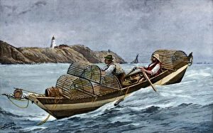 Lobster Collection: Lobster boat off the Atlantic coast of Maine and Canada