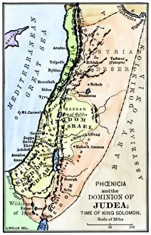 Biblical Collection: Map of ancient Palestine kingdoms of Judah and Israel