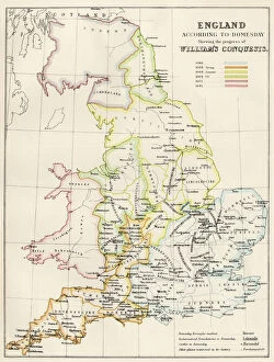 Britain Collection: Map of England in 1066