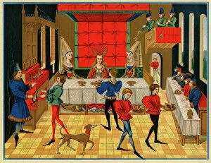 Medieval fashion trends Collection: Medieval dining room