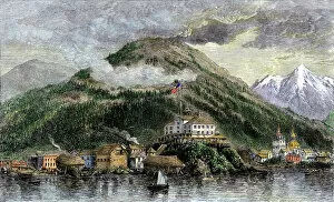 1869 Collection: New Archangel, Russian town in Alaska, now called Sitka