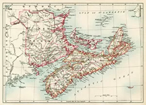 Maps Jigsaw Puzzle Collection: New Brunswick and Nova Scotia, 1870s