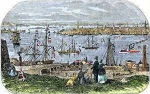 Related Images Canvas Print Collection: New York harbor, 1850s