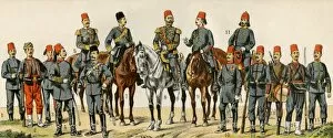 Mid East Collection: Ottoman Turk military officers, 1900