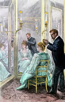 Salon Collection: Parisian beauty salon, 1800s