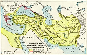 Maps Poster Print Collection: Persian Empire about 500 BC