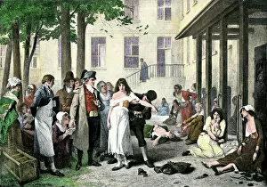 Reform Collection: Pinel releasing mental patients from shackles in France, 1796