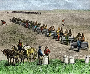 Co Operation Collection: Putting in seed on a bonanza farm, 1800s