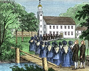 New Hampshire Collection: Singing procession during a religious awakening, 1740s