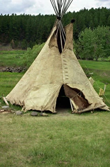 Plains Mouse Poster Print Collection: Sioux tepee of buffalo-hide