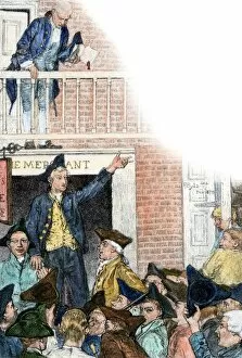 Colonial America illustrations Premium Framed Print Collection: Sons of Liberty rally in New York City
