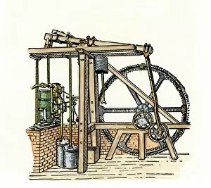 Industrial revolution Mouse Mat Collection: Steam engine of James Watt