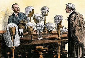 Fashion Jigsaw Puzzle Collection: Wigs for English lawyers, 1800s