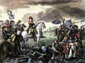 Glorious Revolution Collection: William of Orange at the Battle of the Boyne, 1668