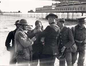 Related Images Mouse Mat Collection: Sgt Babbage lighting a cigarette, Bognor, 26 Aug 1940