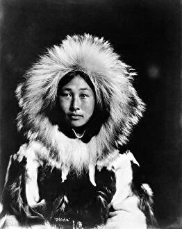 Anthropology Collection: ALASKA: ESKIMO WOMAN. Eskimo woman identified as Obleka, Alaska. Photograph, c1907