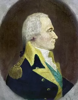 William Hamilton Pillow Collection: ALEXANDER HAMILTON (1755-1804). American politician. Oil on panel attributed to William J