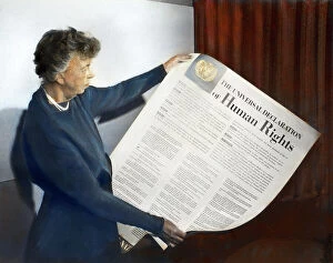 Poster Collection: ANNA ELEANOR ROOSEVELT (1884-1962). Mrs. Franklin Delano Roosevelt