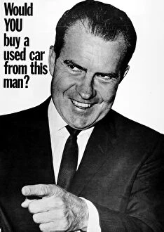 Poster Collection: ANTI-NIXON POSTER, 1960. Would YOU buy a used car from this man? American poster, 1960