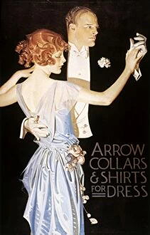 Tuxedo Collection: ARROW SHIRT COLLAR AD. American advertisement by J. C. Leyendecker for Arrow Collars & Shirts
