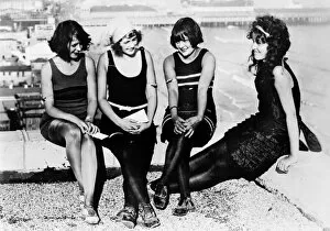 Jersey City Canvas Print Collection: ATLANTIC CITY: WOMEN. Four New York bathing beauties at the carnival in Atlantic City, New Jersey