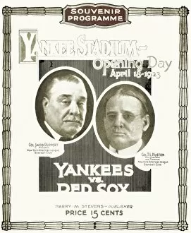 Baseball Stadiums Premium Framed Print Collection: BASEBALL PROGRAM, 1923. Cover of the program for the first game played at Yankee Stadium in