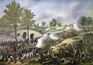 American Civil War Jigsaw Puzzle Collection: THE BATTLE OF ANTIETAM, Maryland, September 17, 1862: lithograph, 1888, by Kurz & Allison