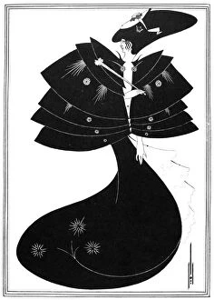 Art Nouveau Mouse Mat Collection: BEARDSLEY: SALOME. The Black Cape. Pen-and-ink drawing by Aubrey Vincent Beardsley for Oscar