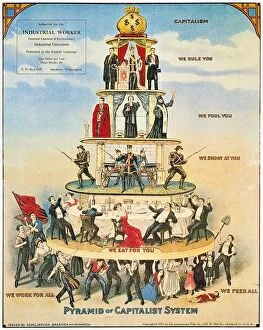 Poster Collection: CAPITALIST PYRAMID, 1911. American Socialist poster