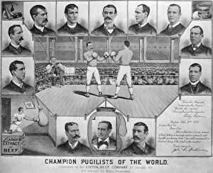 Athletes Mouse Mat Collection: Champion pugilists of the world, presented by the Liston Beef Company of Chicago. John L