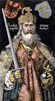 Albrecht Durer Canvas Print Collection: CHARLEMAGNE (742-814). King of the Franks, 768-814, and Emperor of the West, 800-814