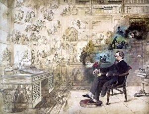 Literature Photo Mug Collection: CHARLES DICKENS (1812-1870). English novelist. Dickens Dream