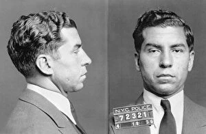 Artcom Collection: CHARLES LUCKY LUCIANO (1897-1962). American gangster. Photographed by the New York City Police