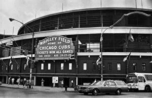 Baseball Stadiums Framed Print Collection: CHICAGO: WRIGLEY FIELD. Wrigley Field baseball stadium in Chicago, Illinois, 1981