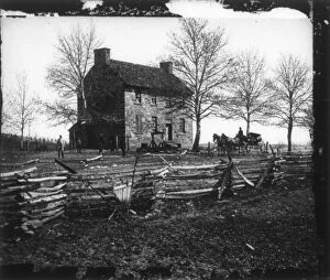 George Barnard Glass Place Mat Collection: CIVIL WAR: BULL RUN, 1861. Matthews, or the stone house, at Bull Run, Virginia