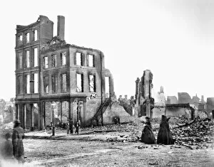 Richmond Collection: CIVIL WAR: FALL OF RICHMOND. View of the Burnt District, Richmond, Virginia, April 1865