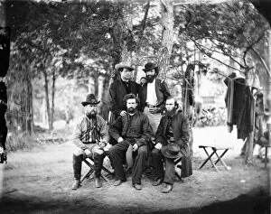 American Civil War Photo Mug Collection: CIVIL WAR: IRISH BRIGADE. Father William Corby (seated right)