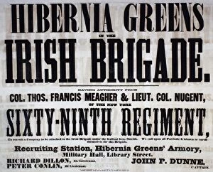 Text Collection: CIVIL WAR: RECRUITING. Civil War recruiting poster, 1861, appealing to Irish immigrants in