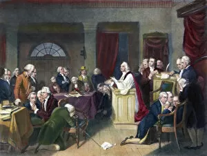 September Collection: CONTINENTAL CONGRESS. Chaplain Jacob Duche leading the first prayer in the First