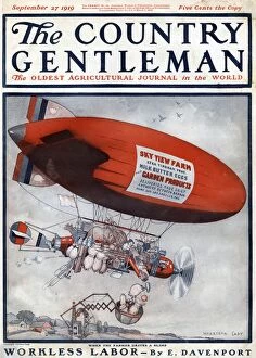 Aviation Fine Art Print Collection: Front cover of agricultural magazine, The Country Gentleman which ran from 1831-1955
