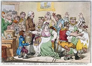 Politics Poster Print Collection: The Cow-Pock. Satirical etching, 1802, by James Gillray on Edward Jenner and vaccination