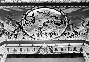 Allegory Collection: DANCE: HARKNESS THEATRE. Mural by Enrique Senis-Oliver from the proscenium arch of the Harkness