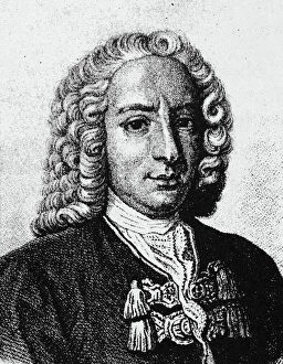 Portraits Premium Framed Print Collection: DANIEL BERNOULLI (1700-1782). Swiss mathematician. Aquatint after a contemporary portrait