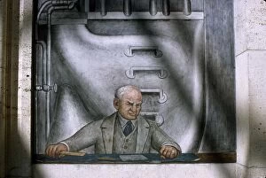Industrialists Photo Mug Collection: DIEGO RIVERA: HENRY FORD. Detail from Diego Riveras mural depicting the American automobile