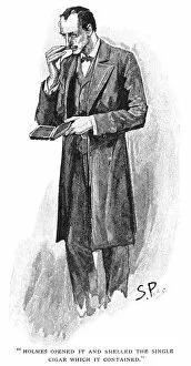 Strand Collection: DOYLE: SHERLOCK HOLMES, 1893. Holmes opened it and smelled the single cigar which it contained