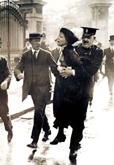 Related Images Poster Print Collection: EMMELINE PANKHURST (1858-1928). English woman-suffrage advocate. Mrs