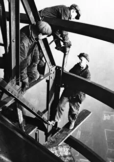 Related Images Mouse Mat Collection: EMPIRE STATE BUILDING, 1931. Steelworkers on girders of the Empire State Building, New York City