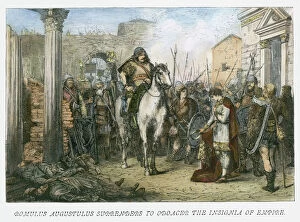 Ancient Rome Photographic Print Collection: FALL OF ROME, 476. Romulus Augustulus (b. 461?), last Roman emperor of the West