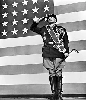 Medals and decorations Metal Print Collection: FILM: PATTON, 1970. George C. Scott as General George S. Patton in World War II