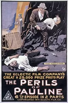 Text Collection: FILM: THE PERILS OF PAULINE serial film poster, 1914
